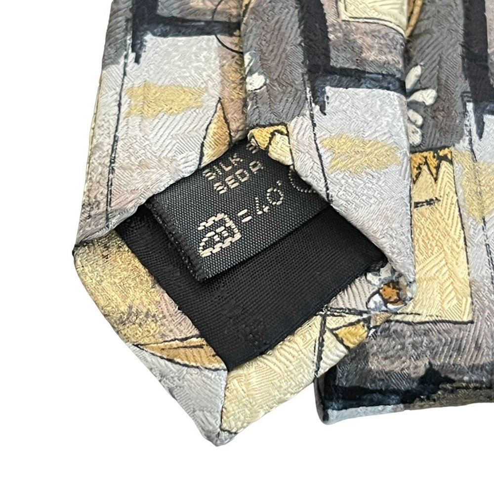 Ermenegildo Zegna Flower Design 100% Silk Tie - Picture 3 of 6